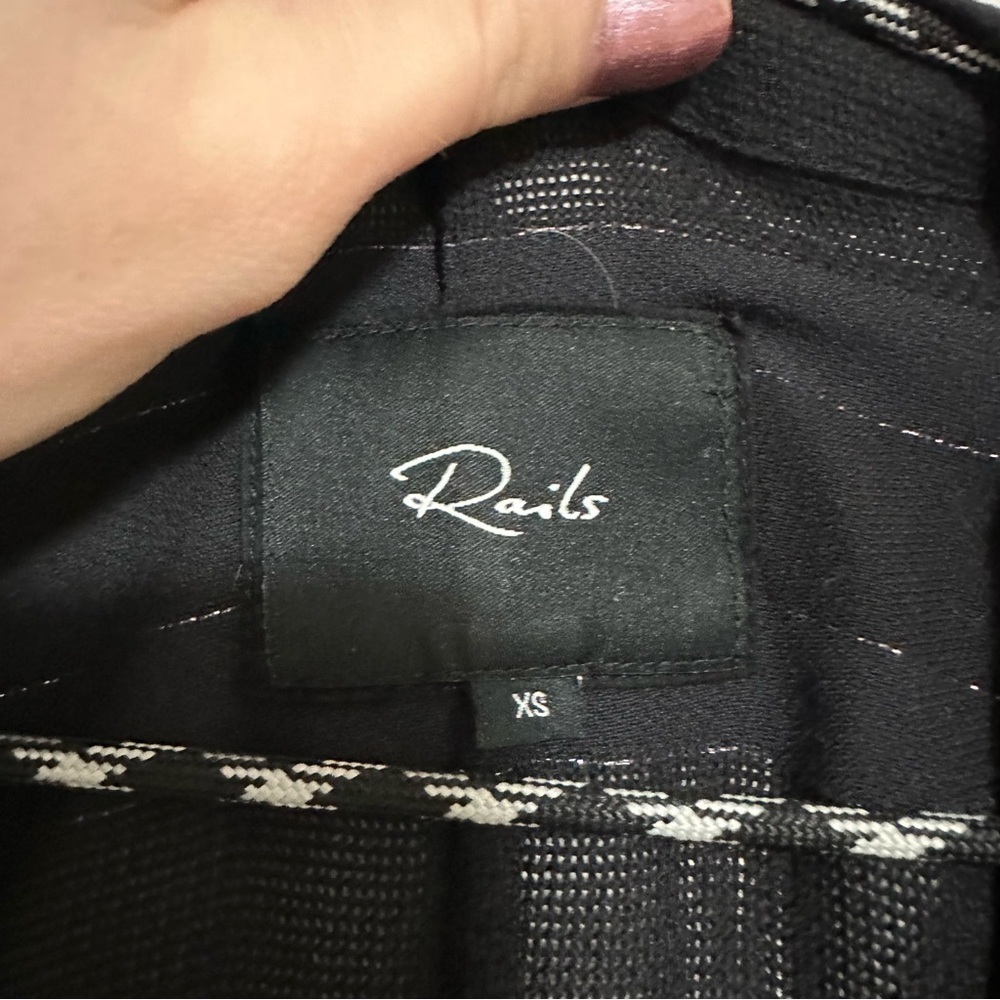 Rails Lily Tel Aviv Stripe Metallic Lace Up Pullo… - image 7